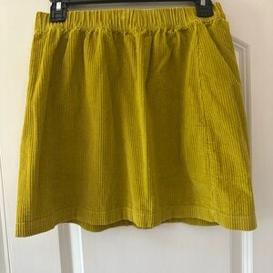 American Eagle Outfitters Mustard Yellow Skater Mini Skirt